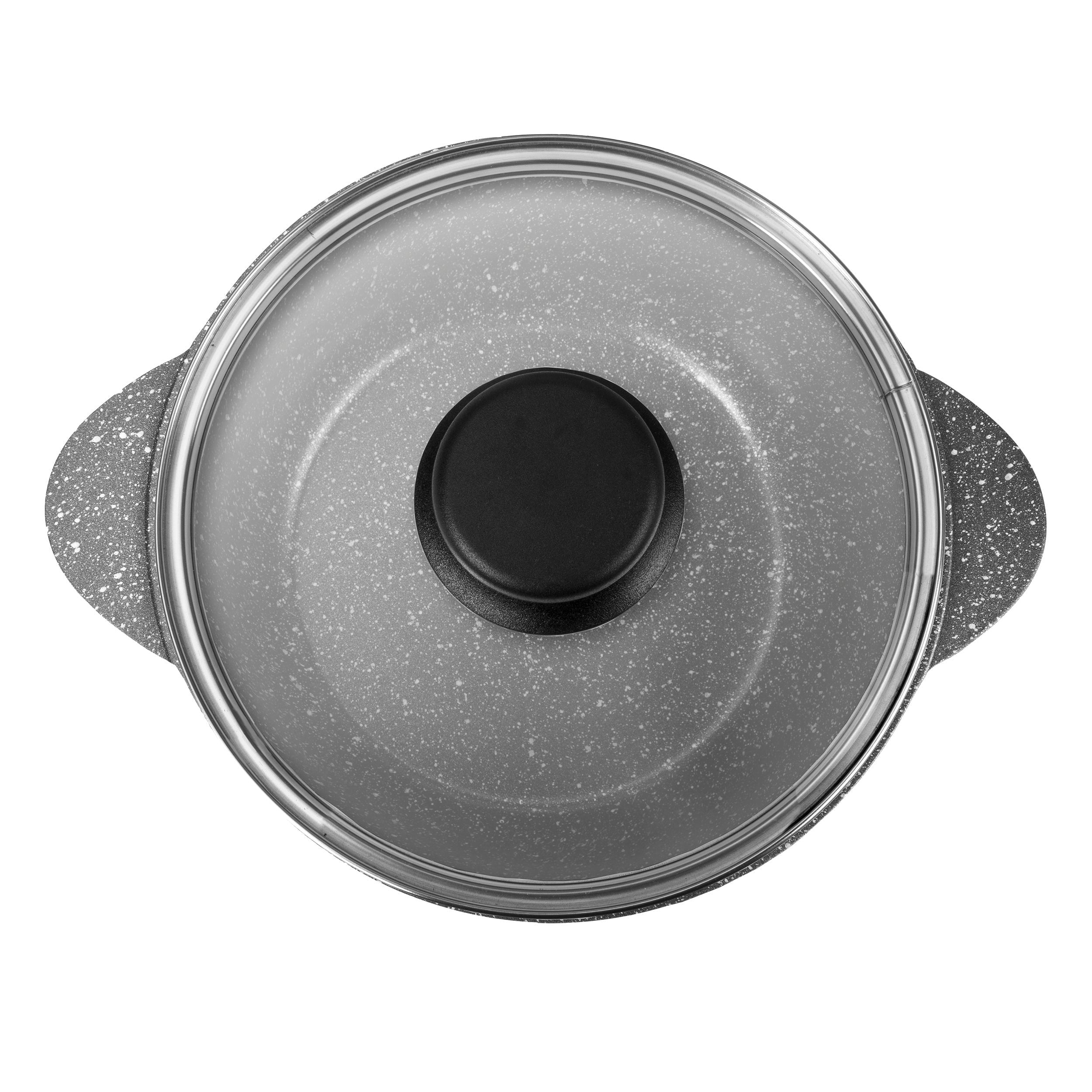 GUSTO CASA - Casseruola con coperchio e fondo a induzione Linea ChefStone - diametro 28cm